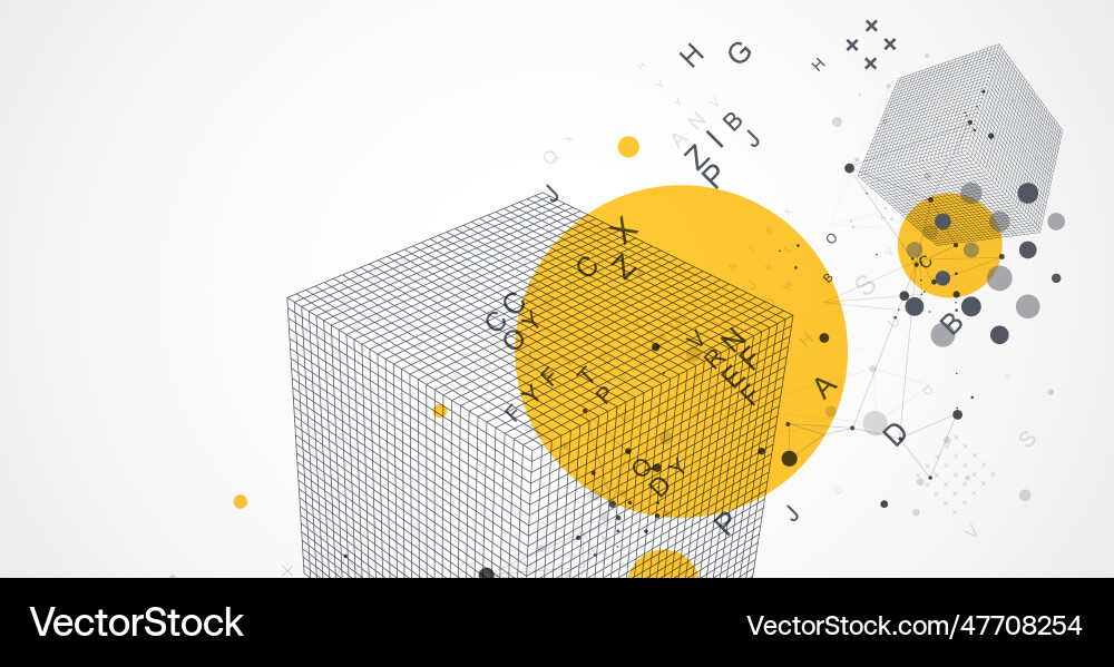 Modern science abstract background cube Vector Image