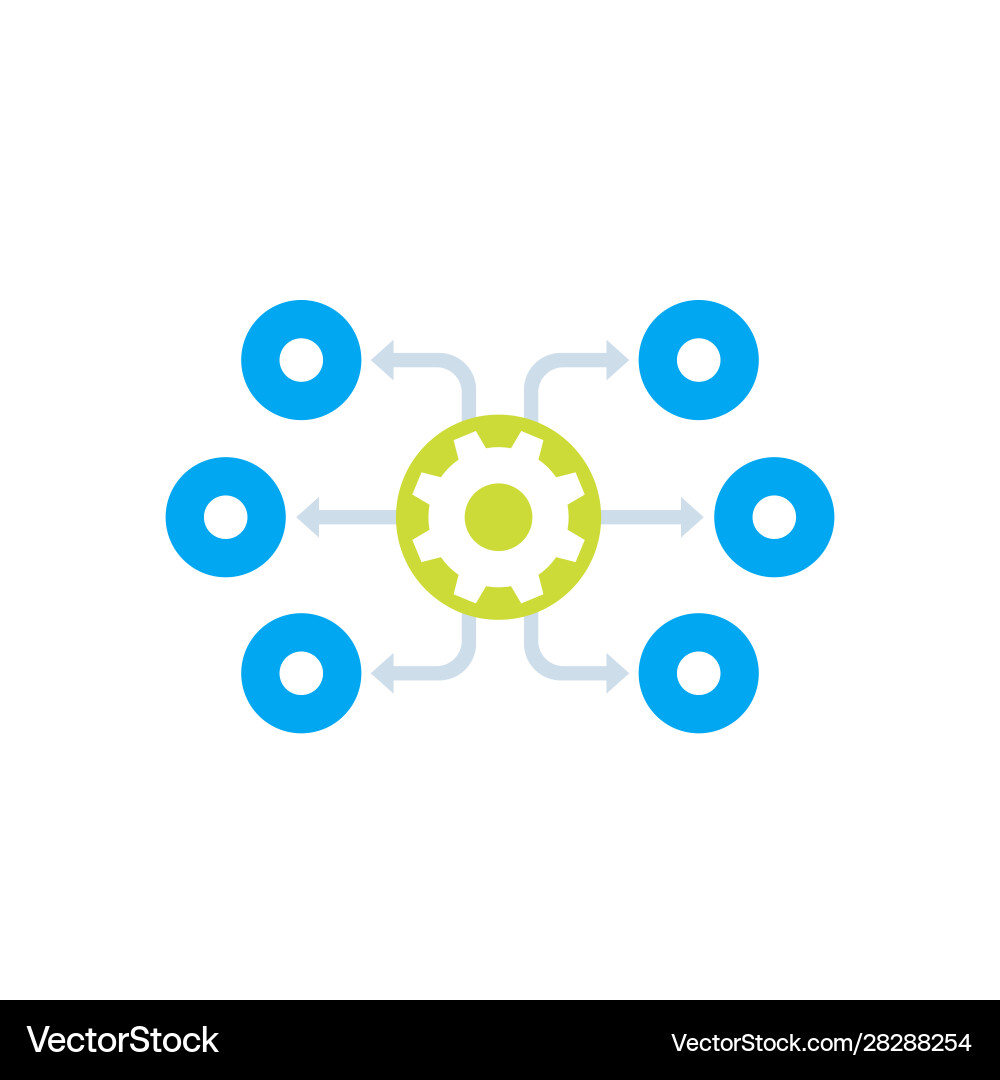 Process automation icon Royalty Free Vector Image