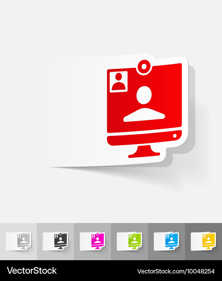Realistic design element video call Vector Image