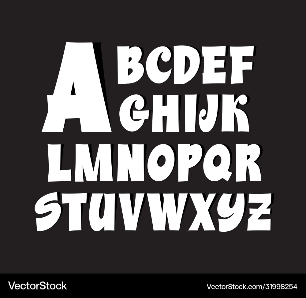 Retro Hand Lettering Font - Script Style vector image