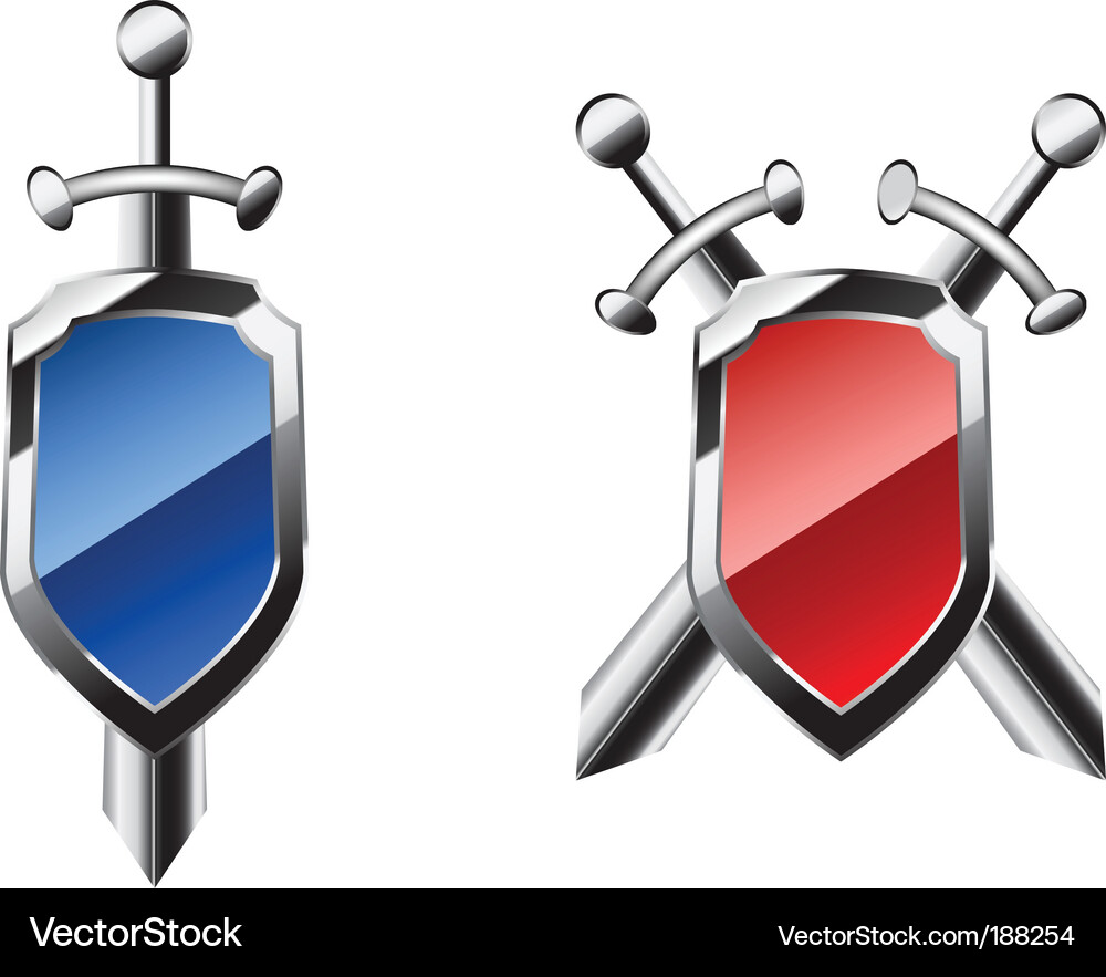 Shield set Vector Image