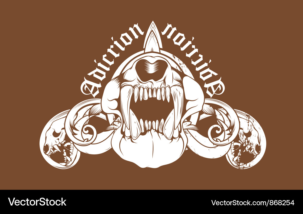 Tier Totenkopf T-Shirt Graphic Vektorbild