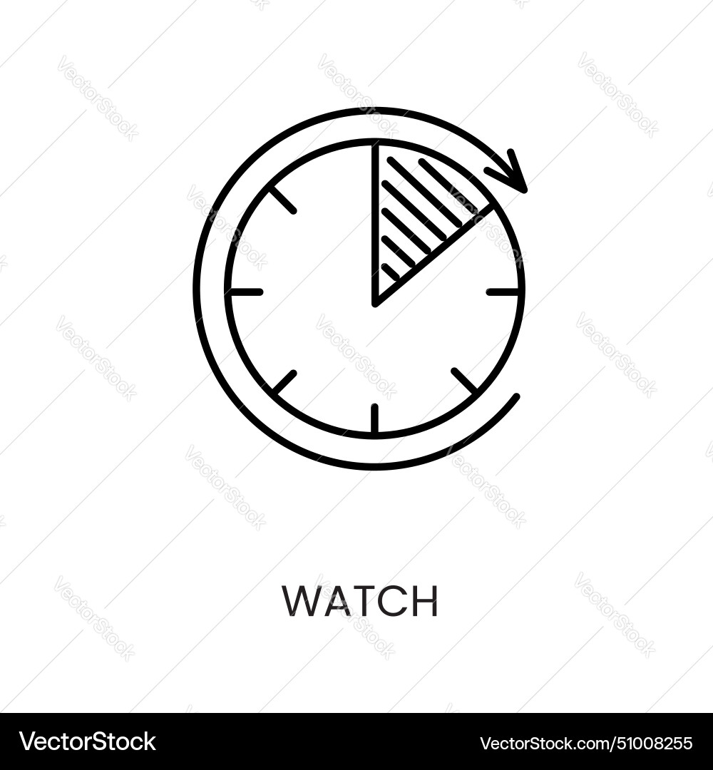 Clock fast delivery line icon with editable Vector Image