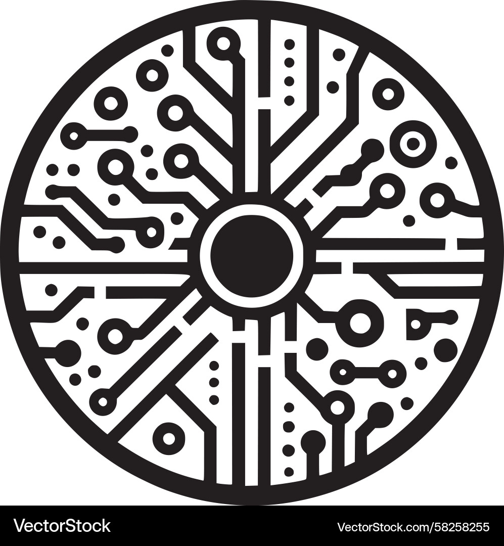 Core Circuit Node Symbol Vector Image