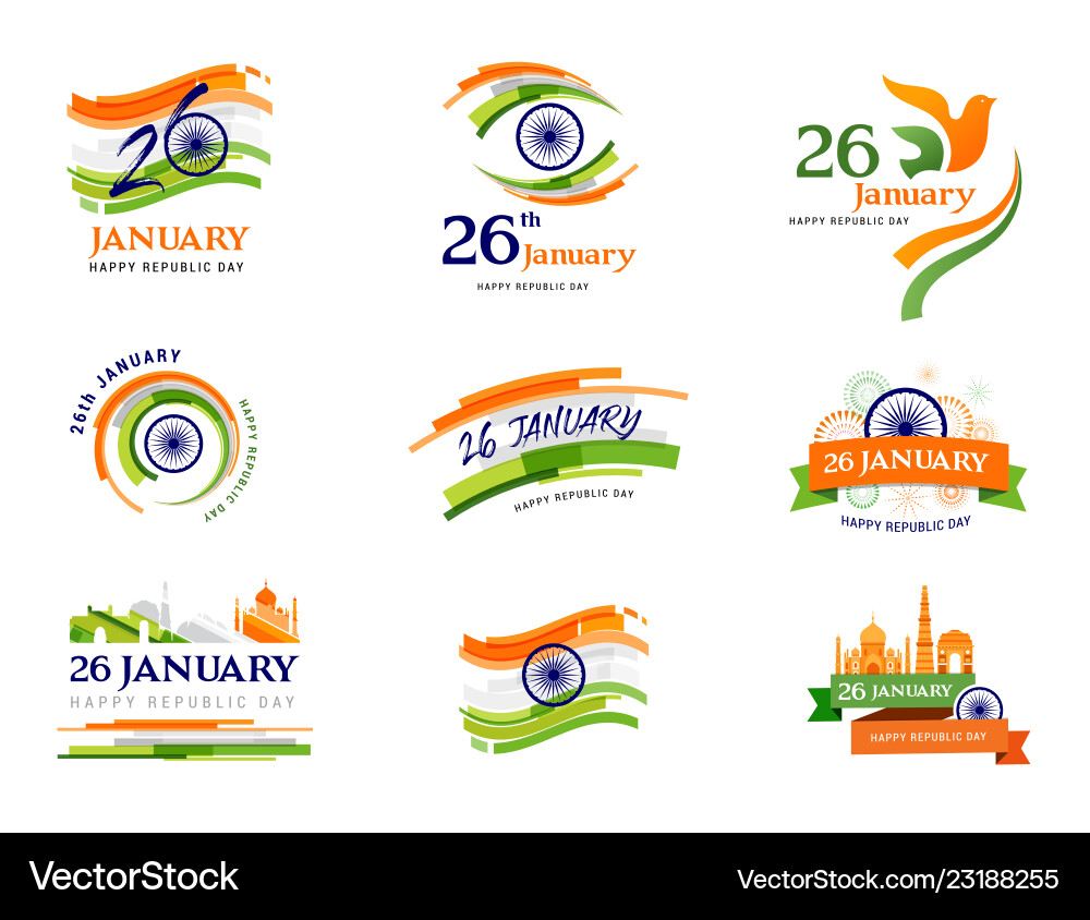 Indian republic day concept design banner poster Indian republic day concept design banner poster vector image