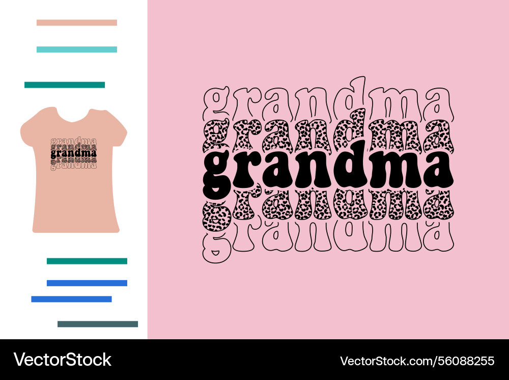 Leopard grandma t Shirt design Leopard grandma t Shirt design vektorbild