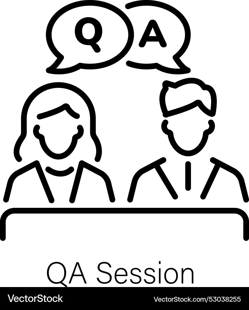 Qa session vector image