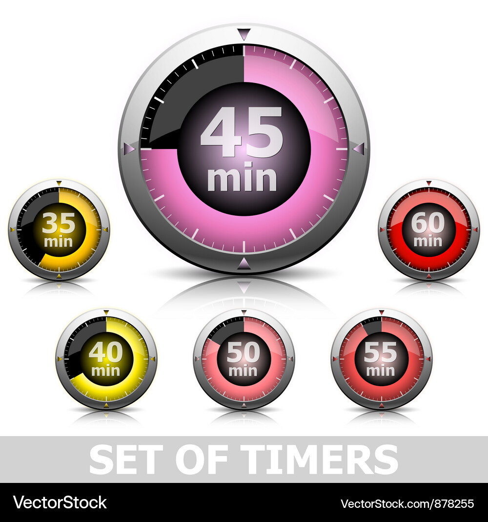 Set of timers Vector Image