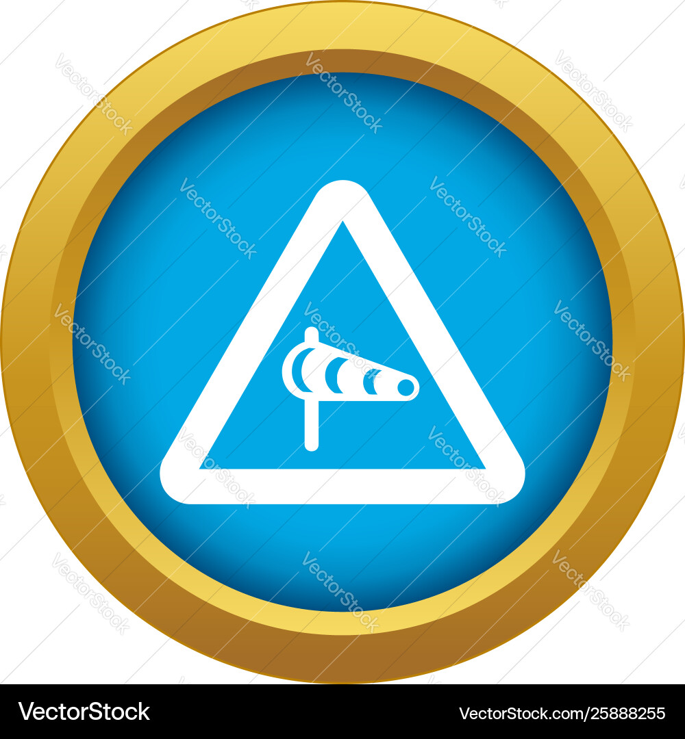 Warnung vor Querwind vom linken Symbol Warnung vor Querwind vom linken Symbol vektorbild