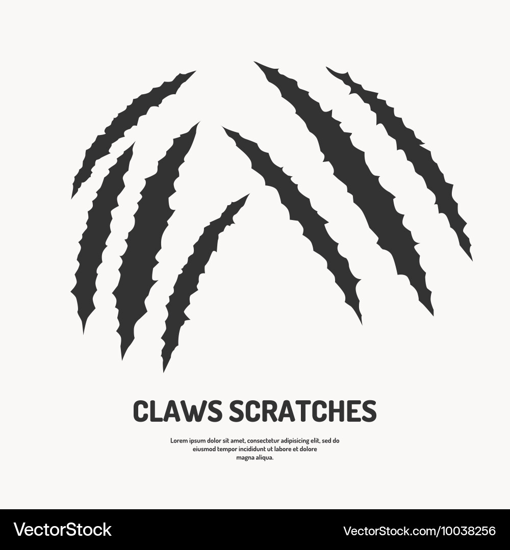 Dark Claw Scratches - Horror Texture Vector Image
