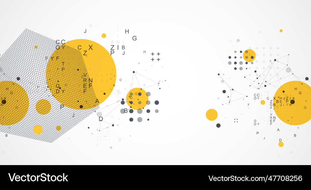 Modern science abstract background cube Vector Image