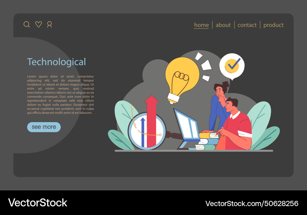 Technological segment of pest analysis team vector image