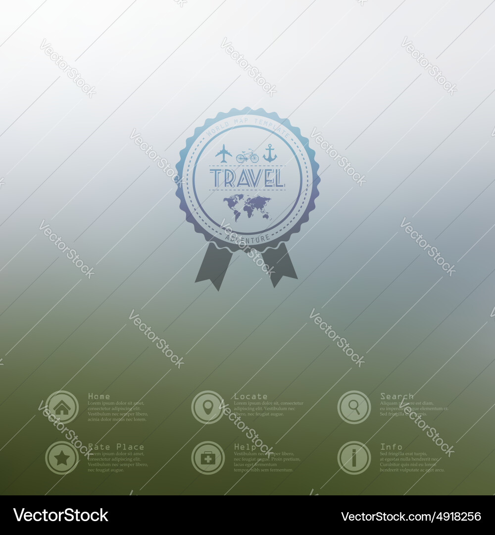 Web and mobile interface template travel vector image