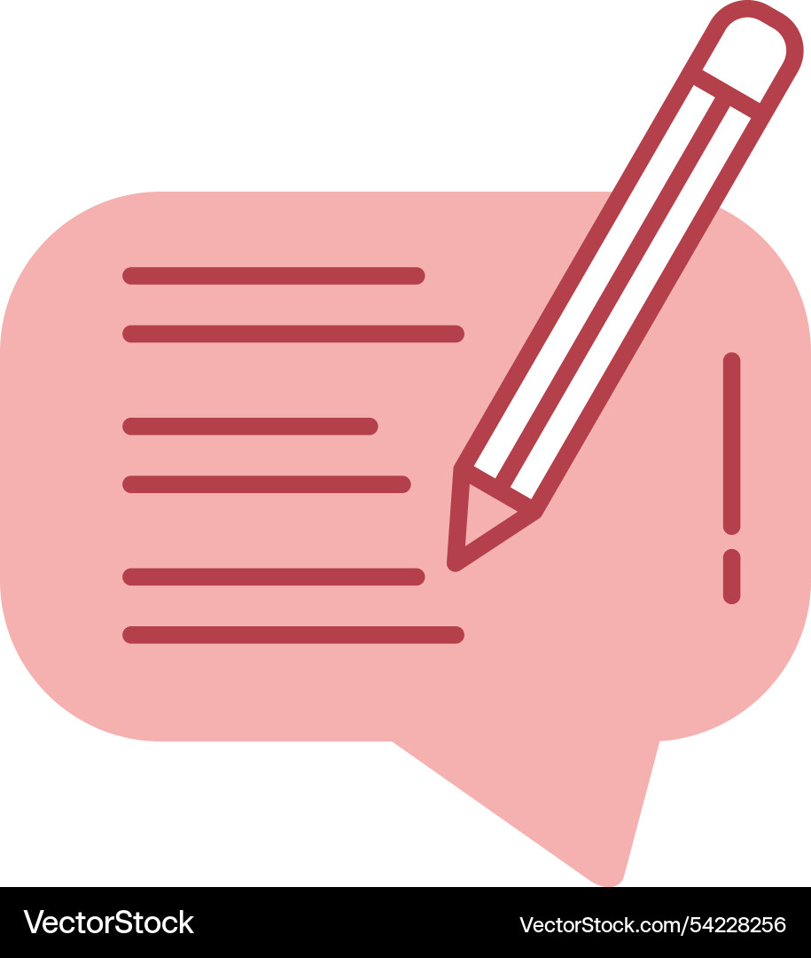 Write message line fill icon Vector Image