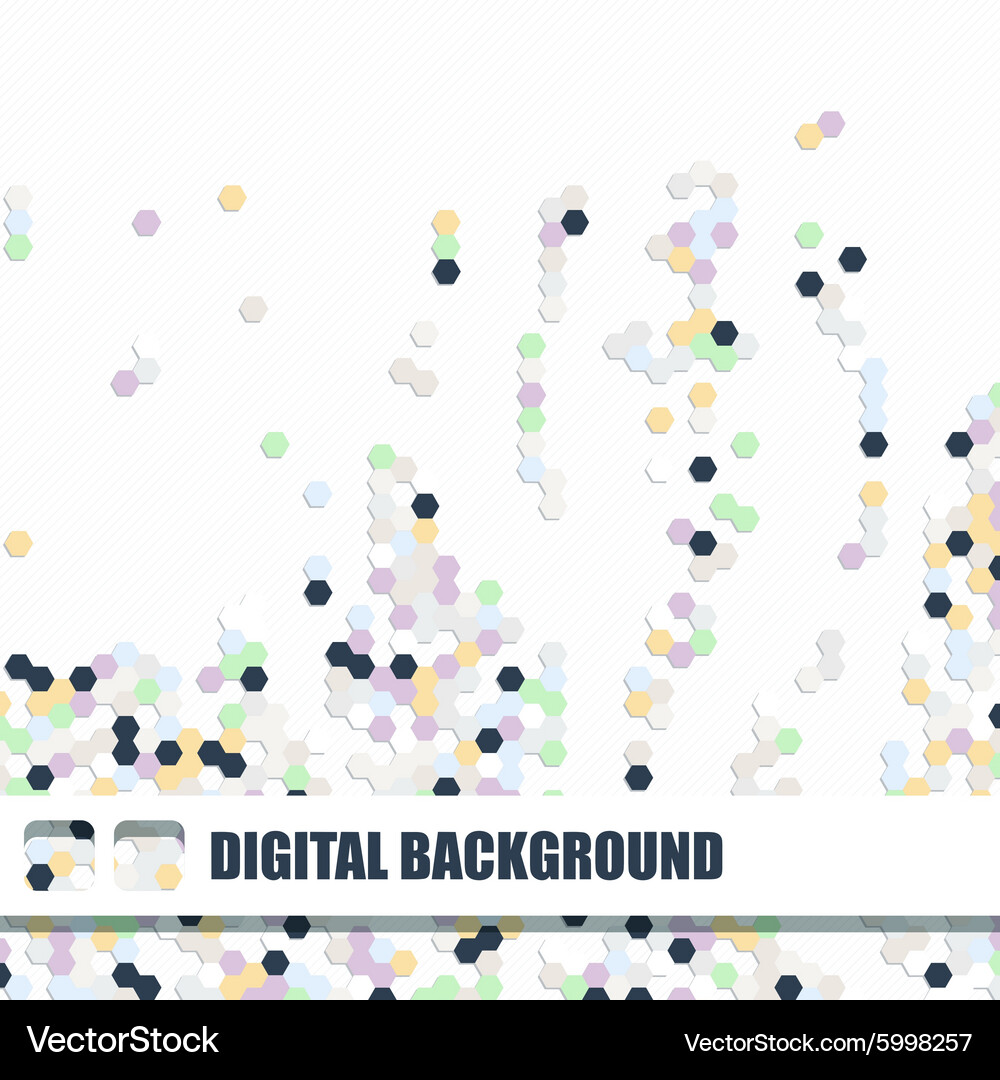 Background of different color hexagons Vector Image