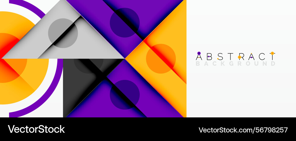 Geometric shapes overlap creating vibrant color Vector Image