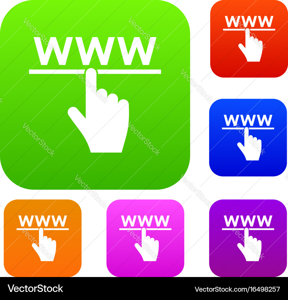 Hand Cursor Website Icons Collection vector image