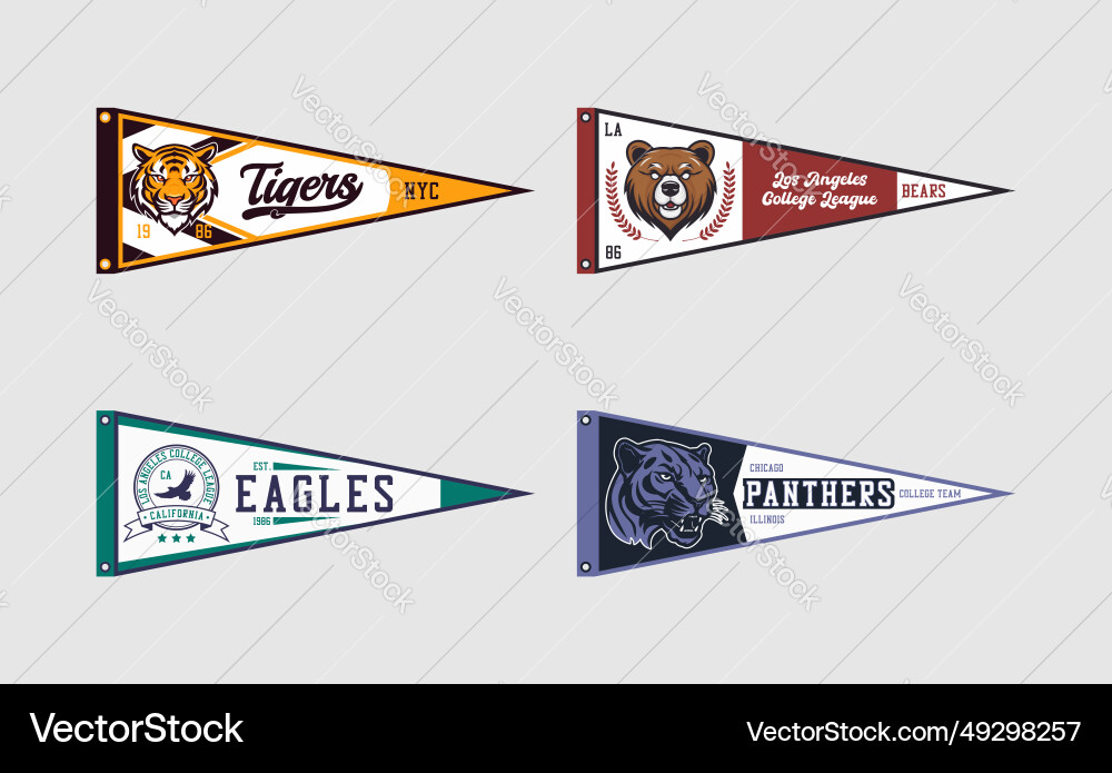 Pennant flag set Royalty Free Vector Image - VectorStock pennant-flag-set-royalty-free-vector-image-vectorstock