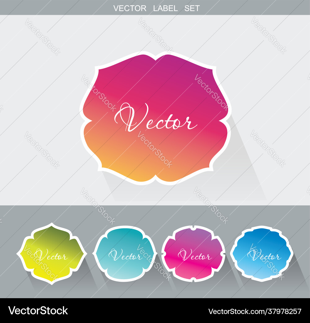 Set flat labels paper tags promotion banners Set flat labels paper tags promotion banners vector image