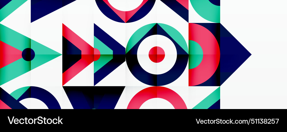 Symmetrical pattern of colorful shapes and arrows Symmetrical pattern of colorful shapes and arrows vector image