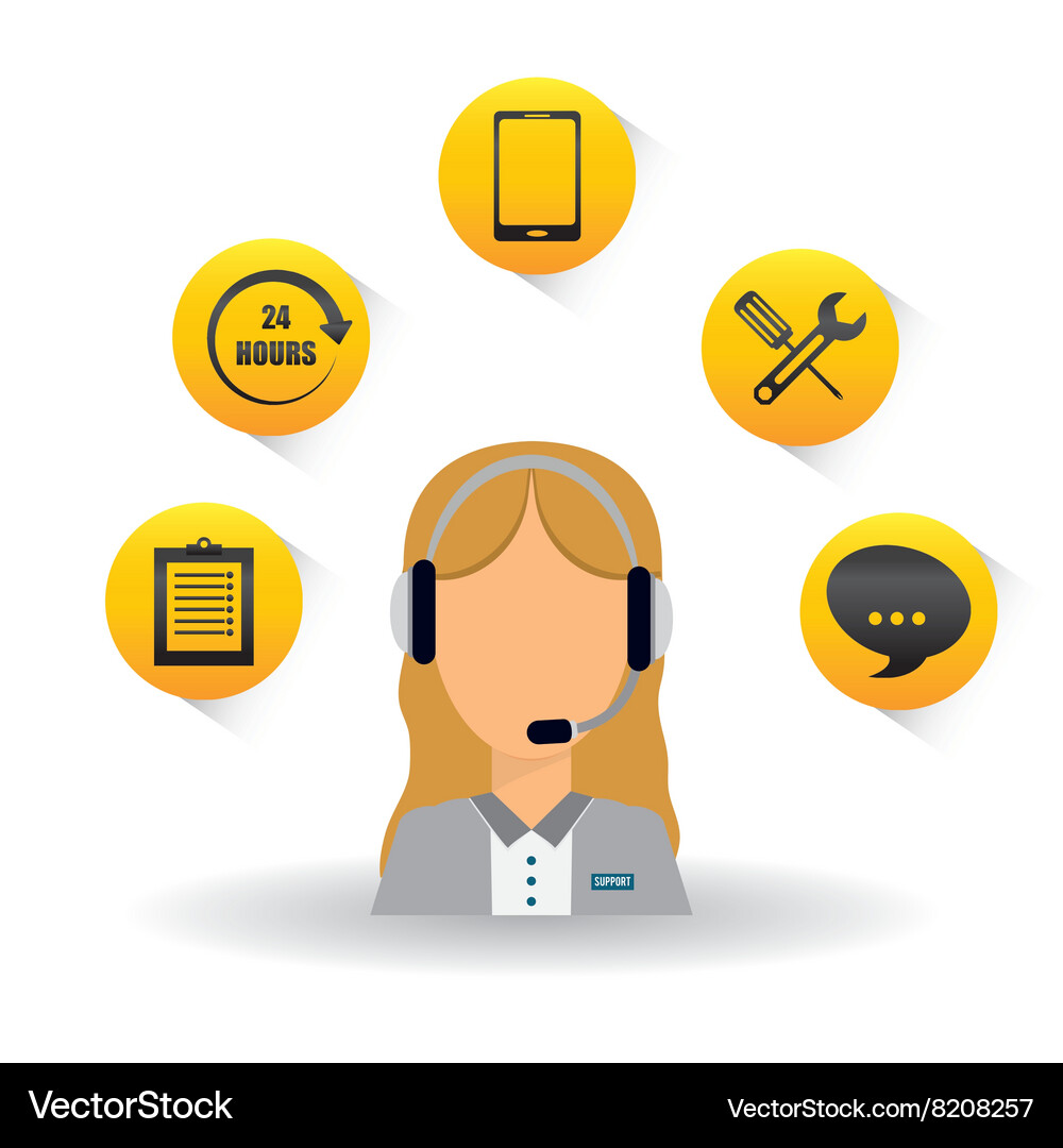 Technical service and call center icon design Vector Image