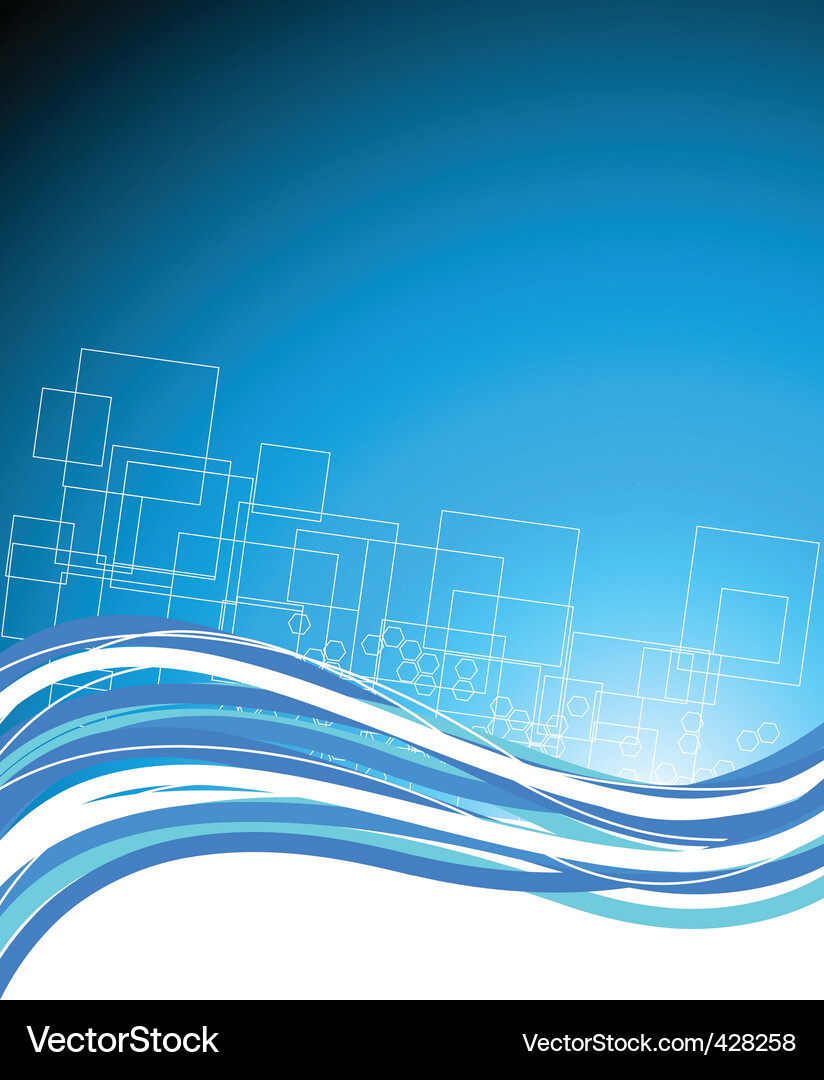 Abstract Blue Wave Background Vector Image