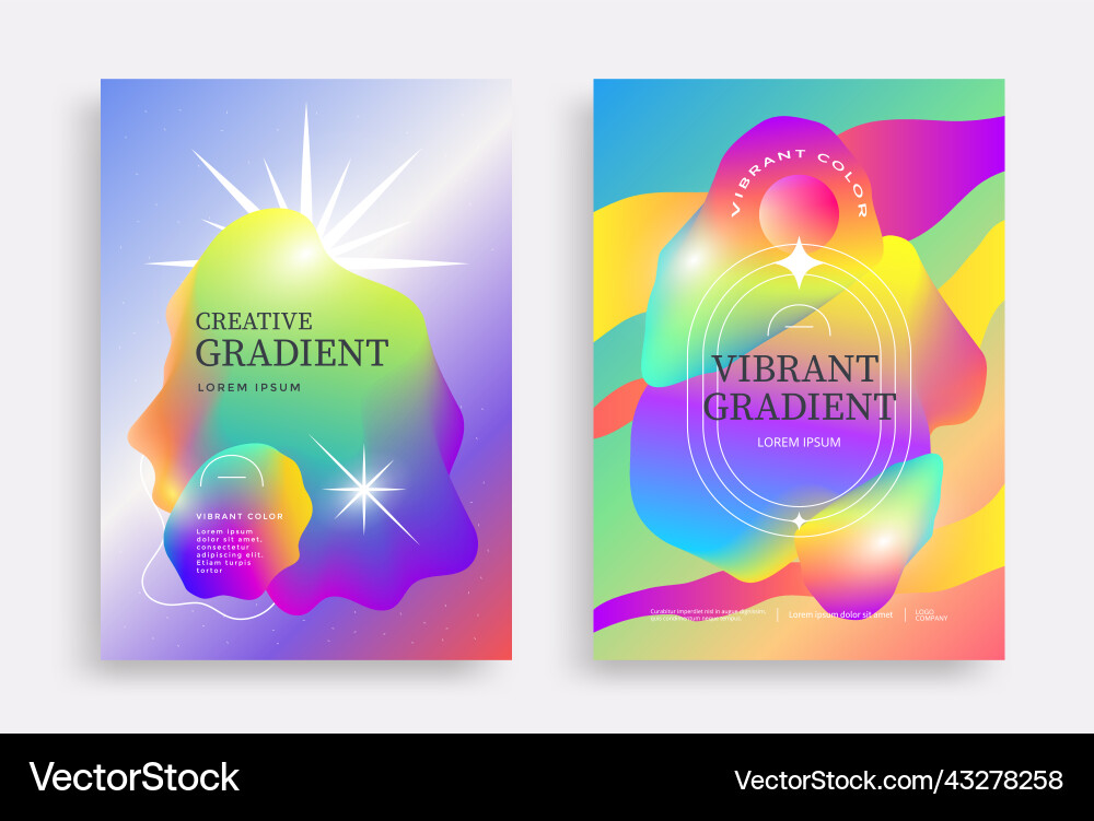 Abstract fluid gradient shapes background set Abstract fluid gradient shapes background set Vector Image