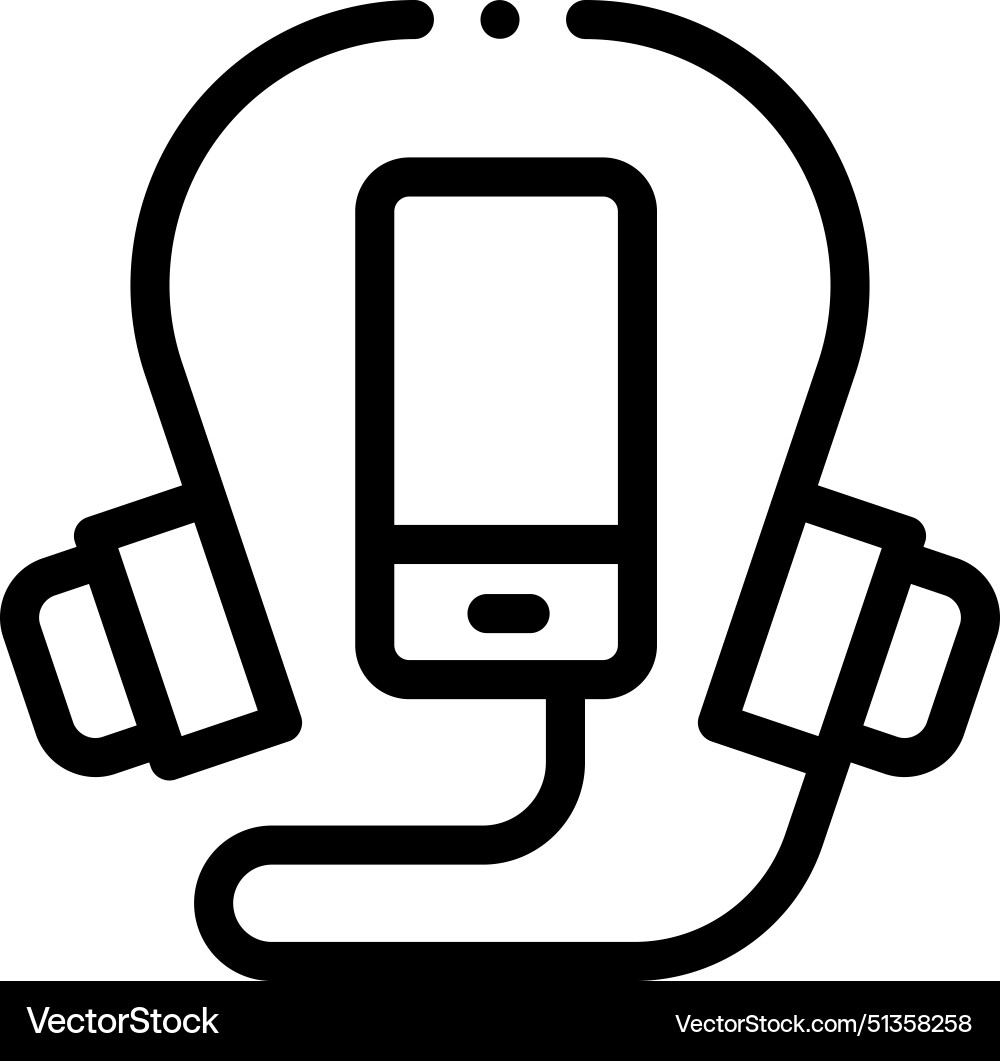 Audio guide icon thin linear style design Audio guide icon thin linear style design vector image