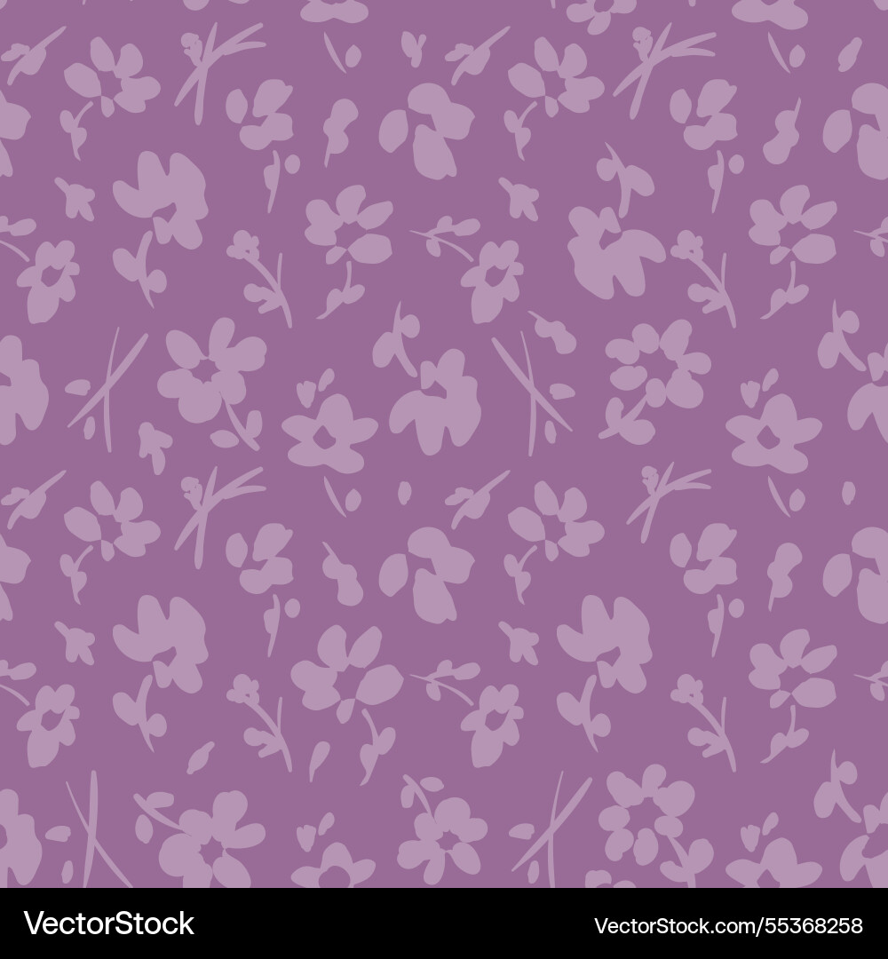 Ditsy repeat pattern with tossed mauve purple Ditsy repeat pattern with tossed mauve purple vector image