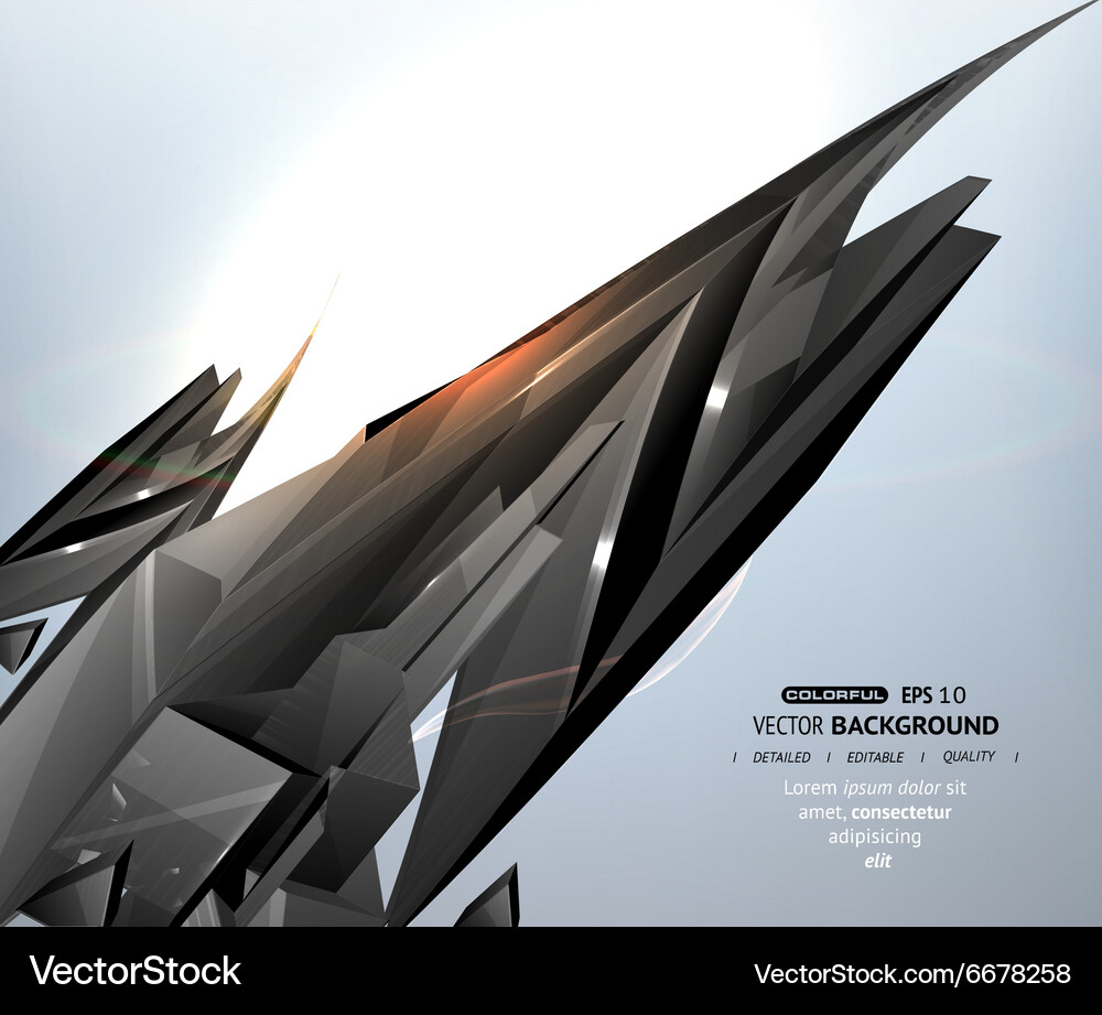 Dynamic Geometric Blocks Background Vector Image