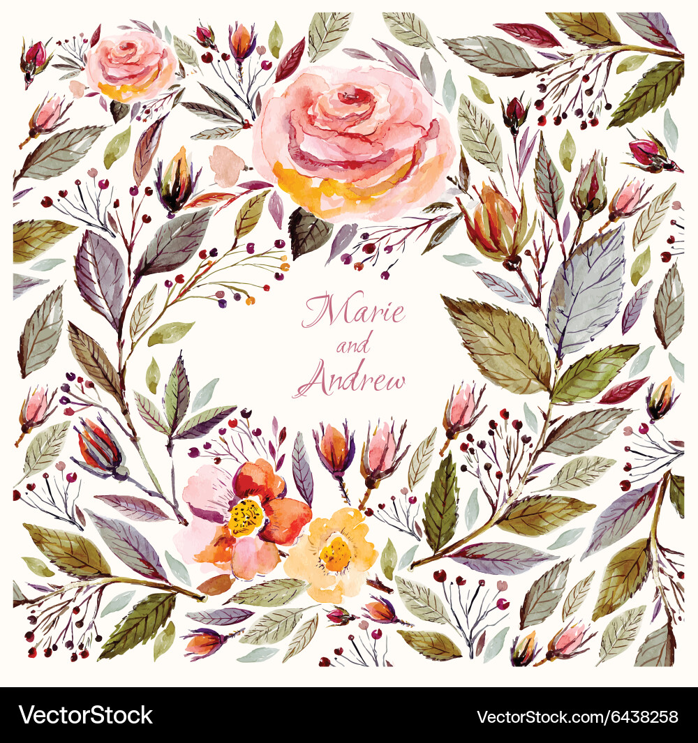 Elegant Rose Frame Royalty Free Vector Image - VectorStock