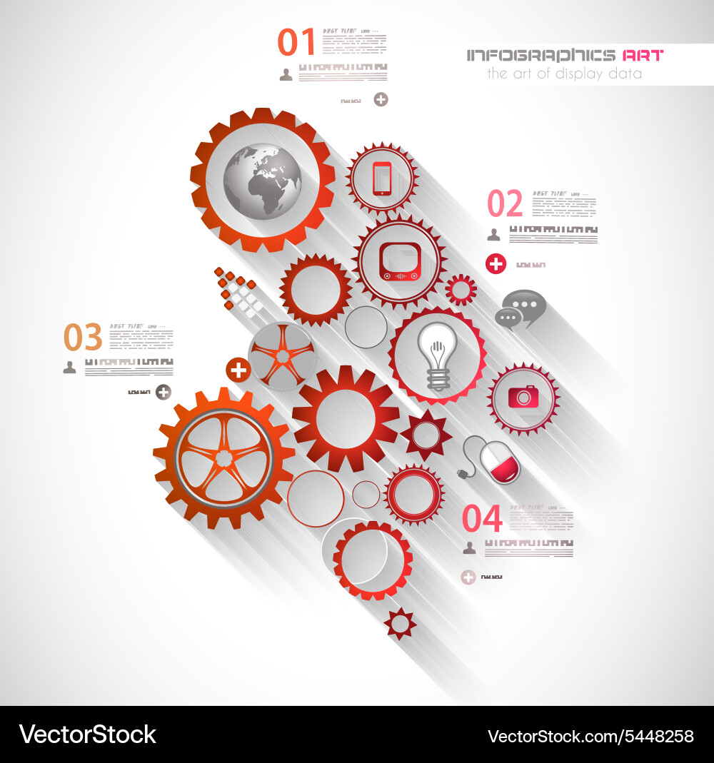 Flat ui design concepts for unique infographics vector image