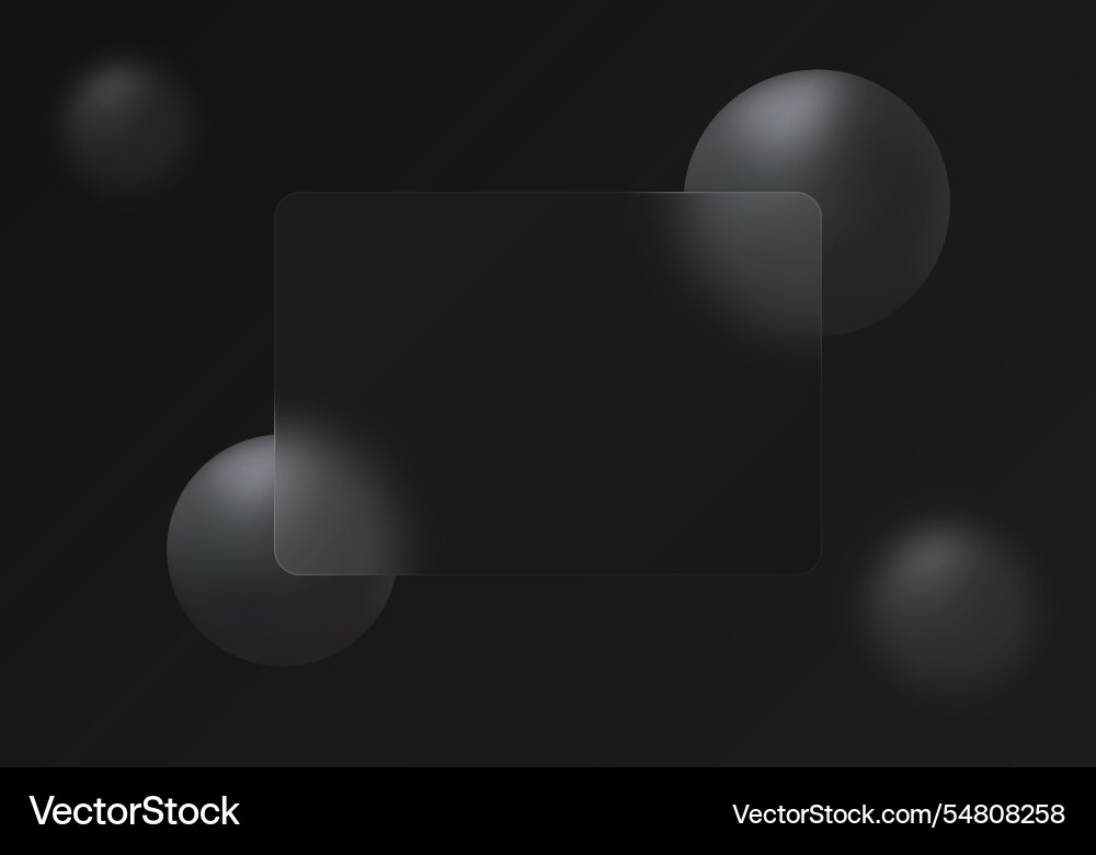 Glass morphism background with a dark gradient Glass morphism background with a dark gradient vector image