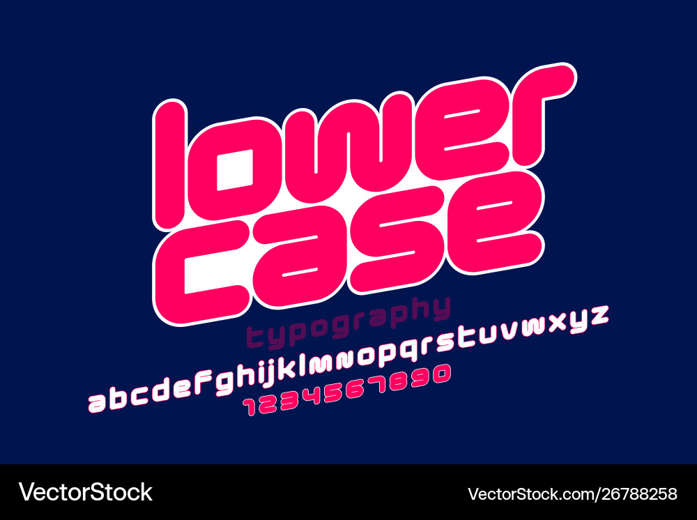 Lowercase style modern font design alphabet Lowercase style modern font design alphabet Vector Image