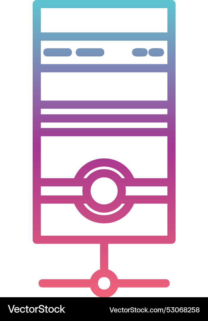 Server line gradient design vector image