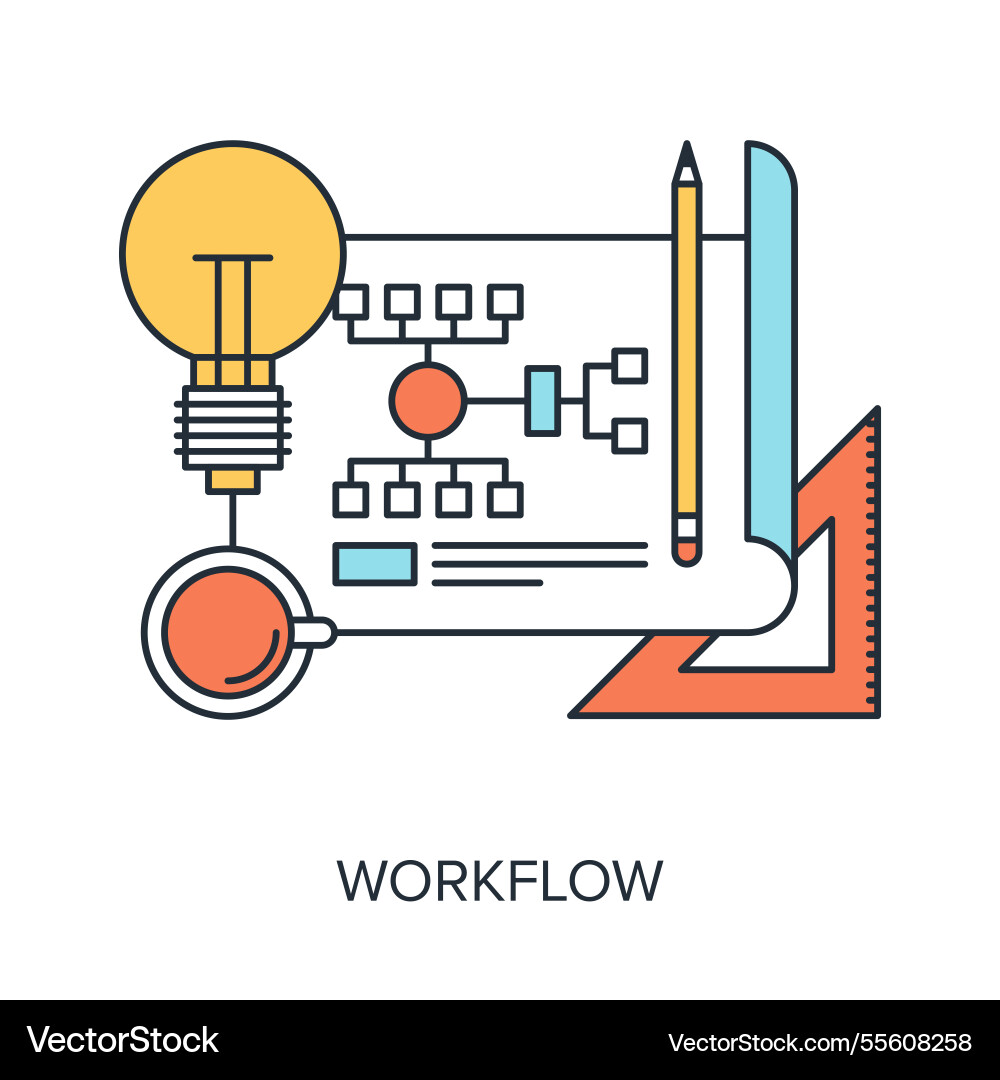 Workflow concept Workflow concept vector image