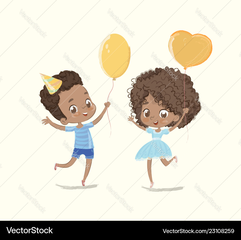 Baby Geburtstag Party Ballon Tanz Poster african Baby Geburtstag Party Ballon Tanz Poster african vektorbild
