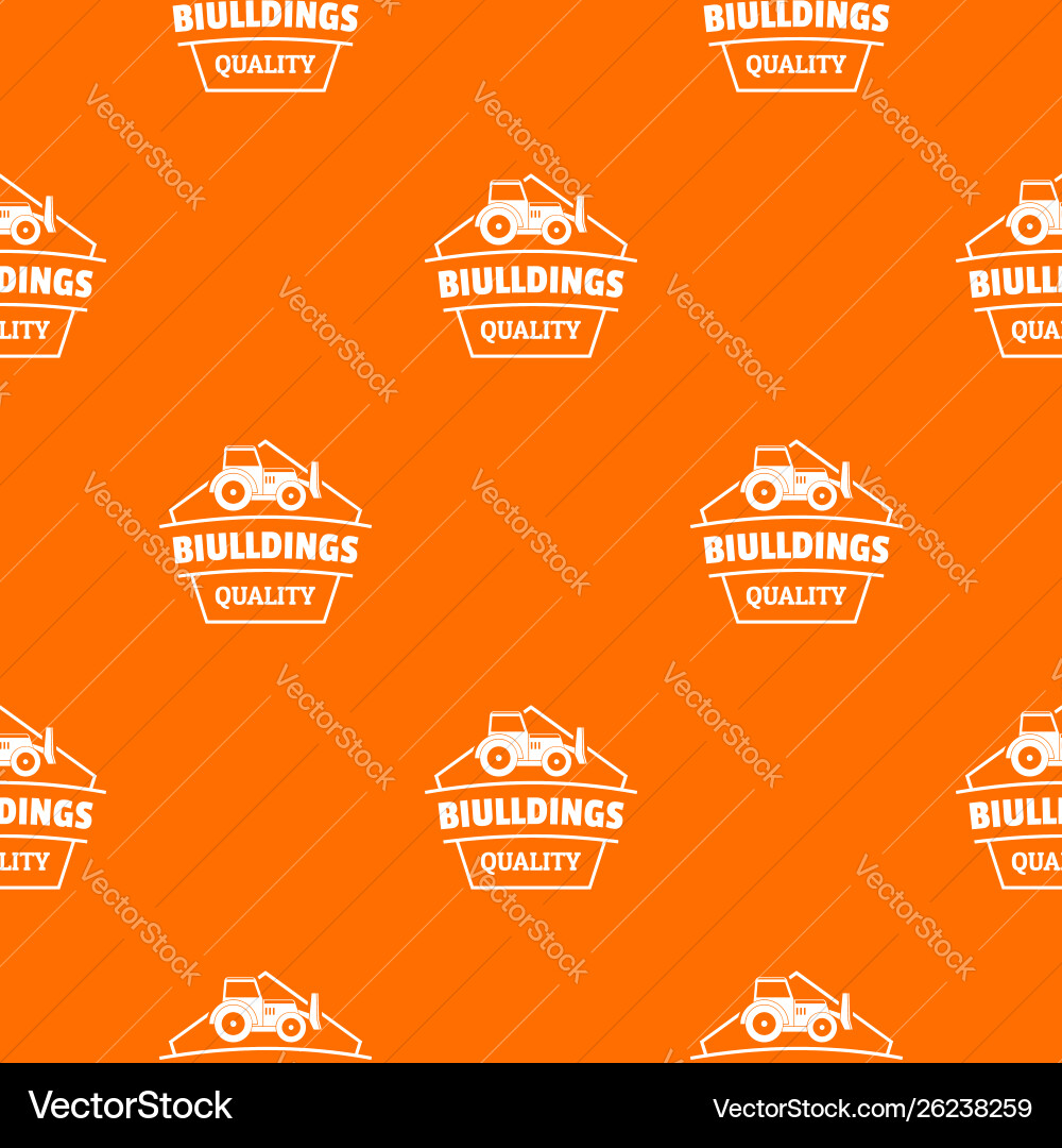 Building quality pattern orange vector image