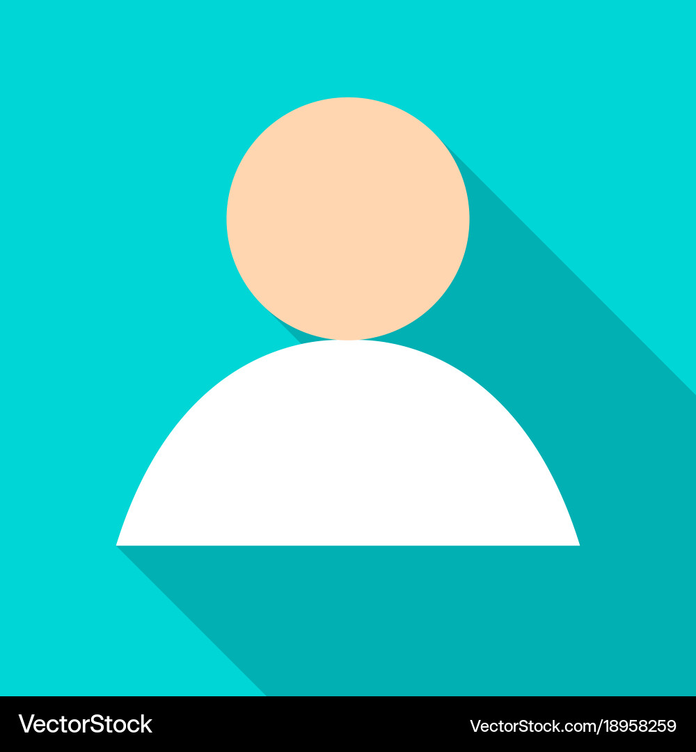 Flat User Icon - Anonymous Profile vector image