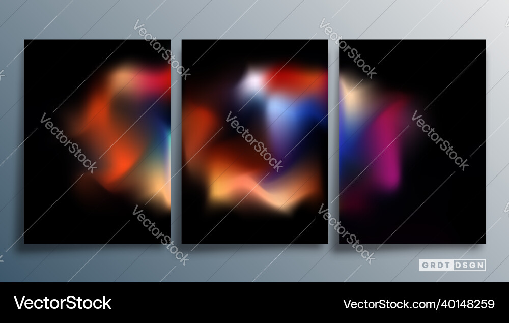 Gradient Fluid Textures vector image