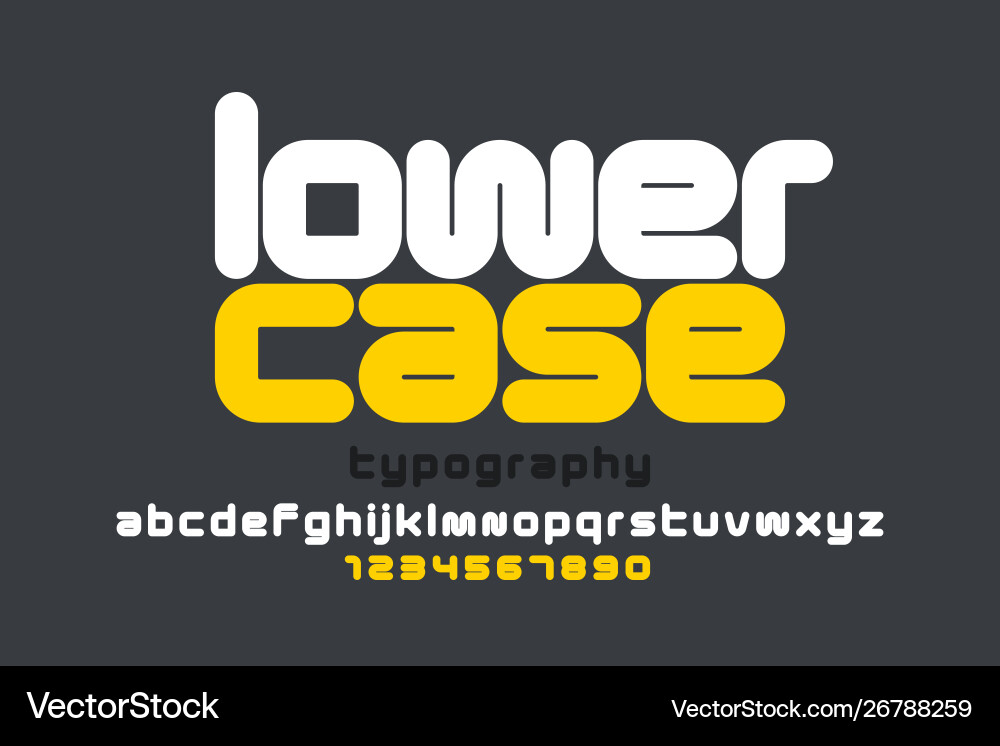 Lowercase style modern font design alphabet Lowercase style modern font design alphabet vector image
