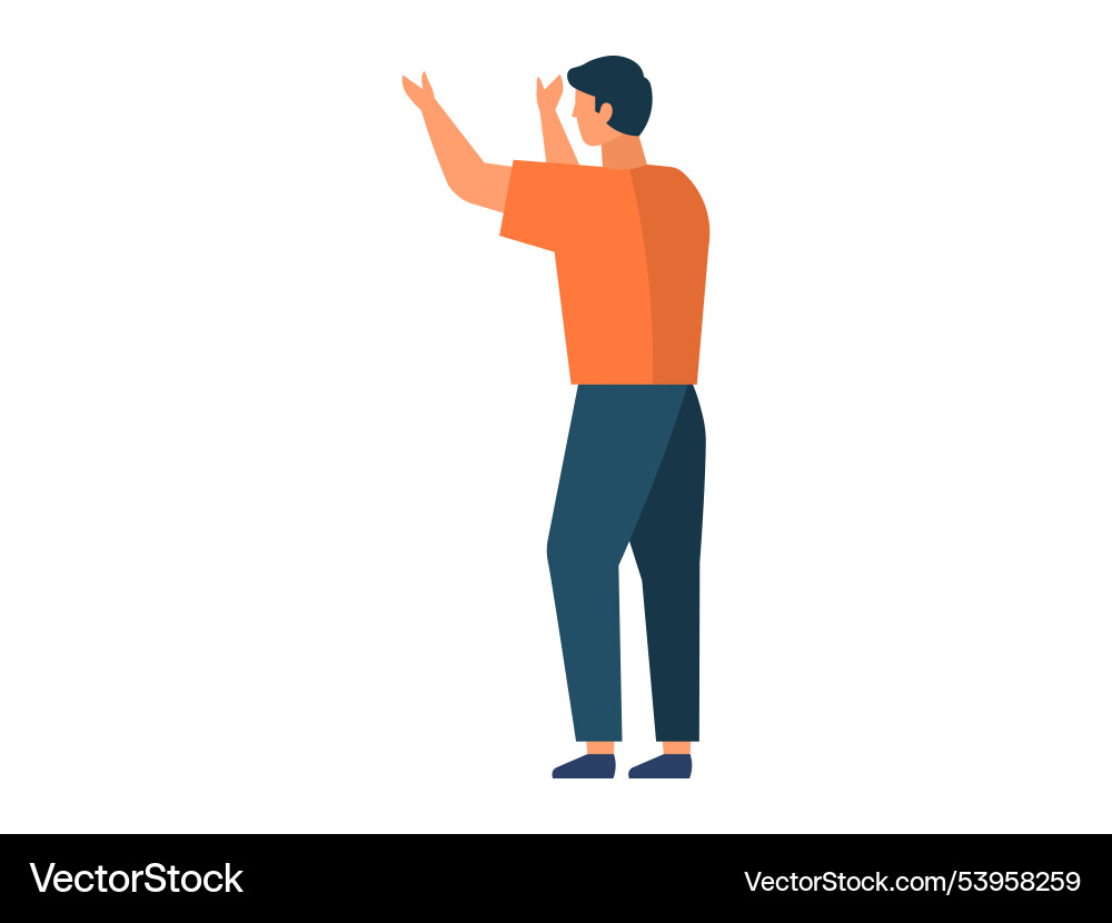 Modern flat design of person gesturing with hands Vector Image