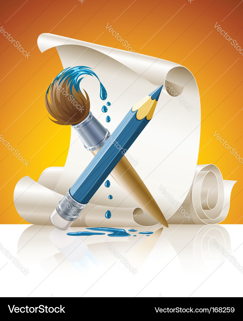 Painting tools Royalty Free Vector Image - VectorStock