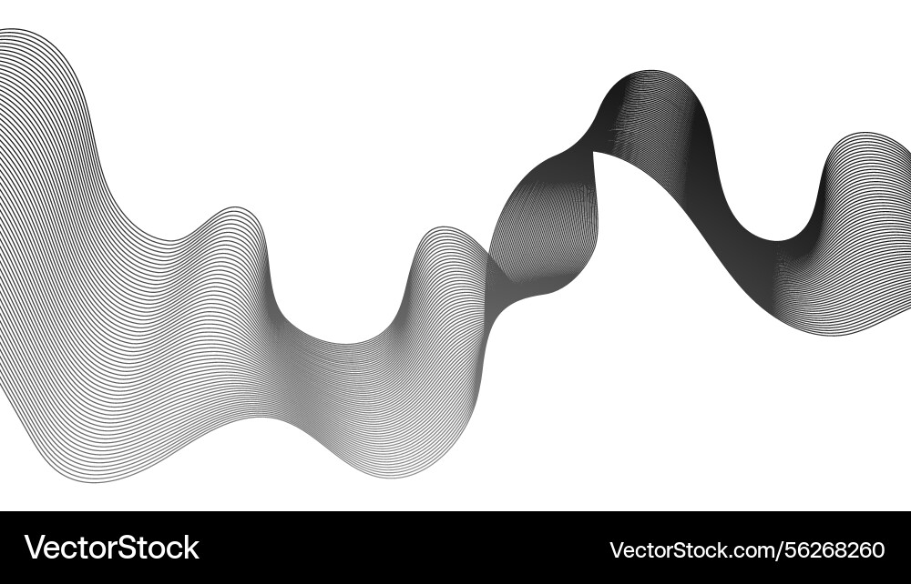 Abstract backdrop with grey wave gradient lines Vector Image