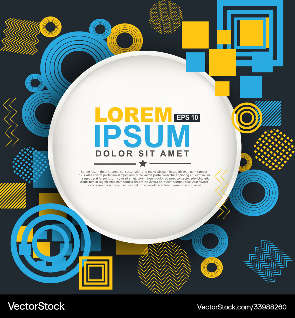 Abstract circle geometric pattern design Vector Image