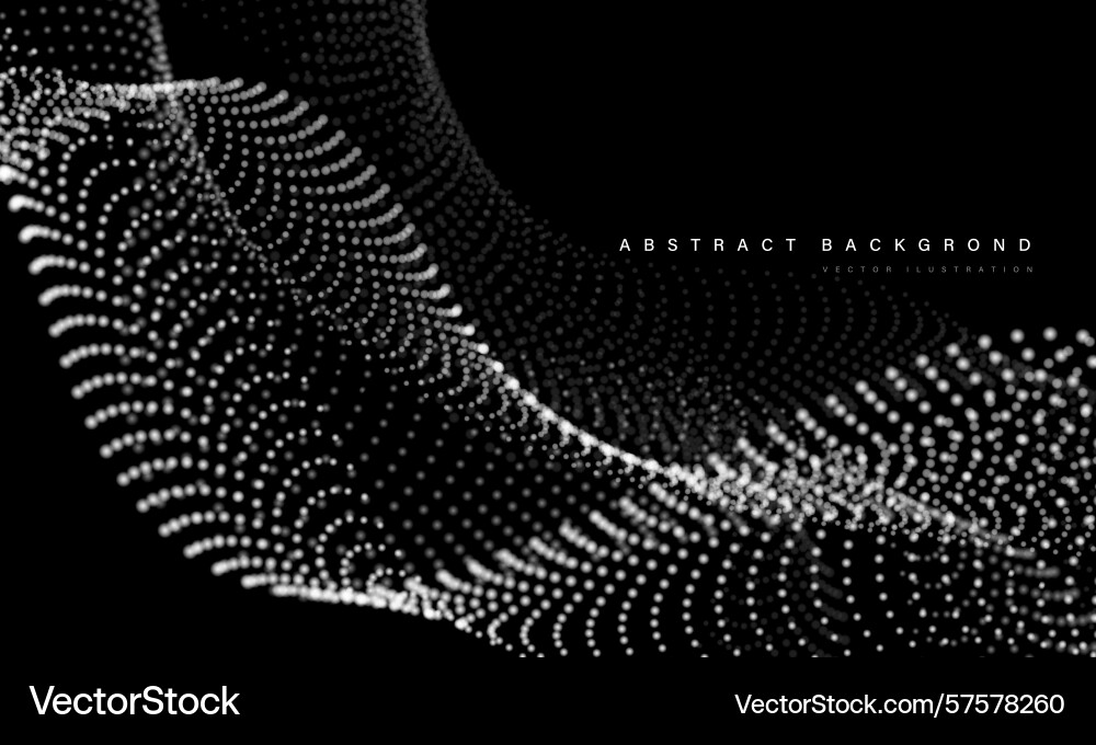 Abstract white mesh particles wave curve overlap Abstract white mesh particles wave curve overlap vector image