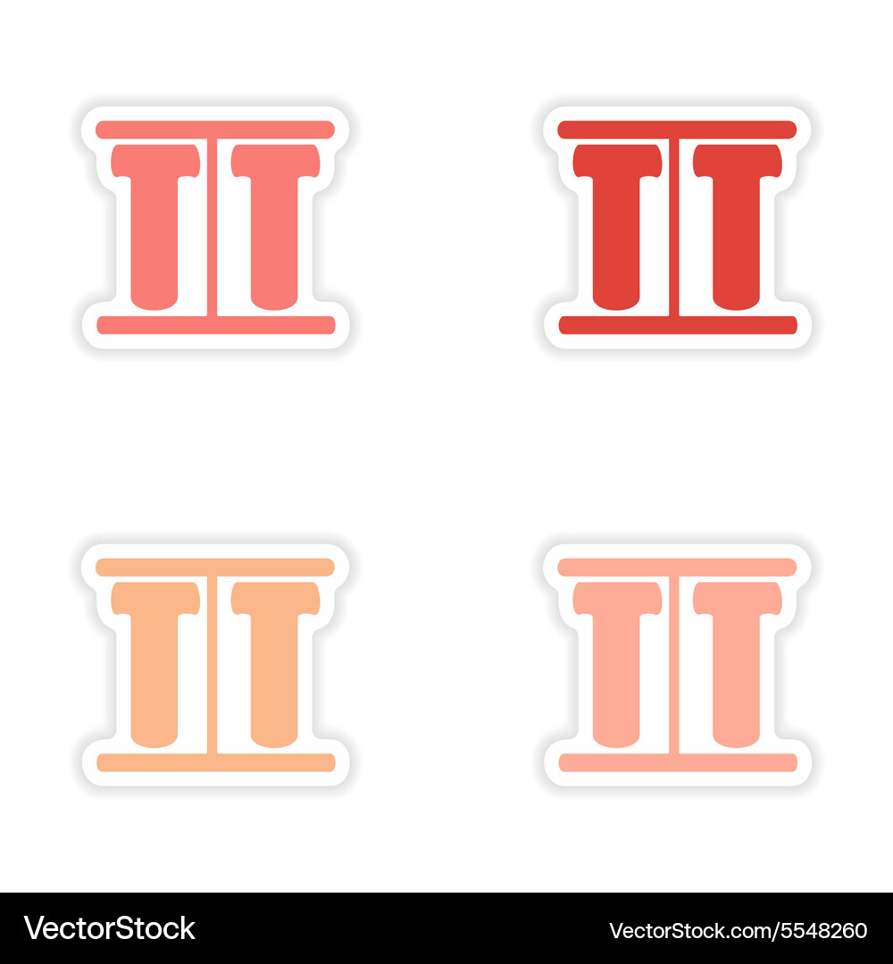 Assembly realistic sticker design on paper flask Vector Image