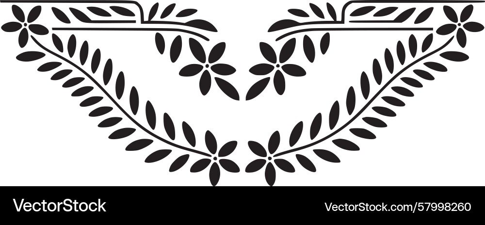 Elegant Leaf Border Pattern Vector Image