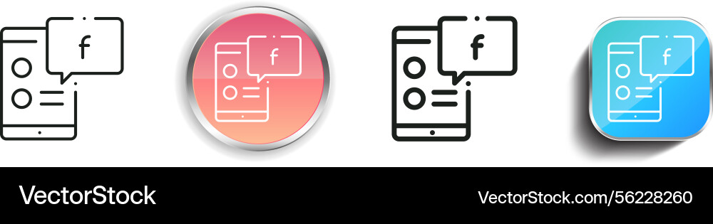 Media icon thin linear regular and button style vector image