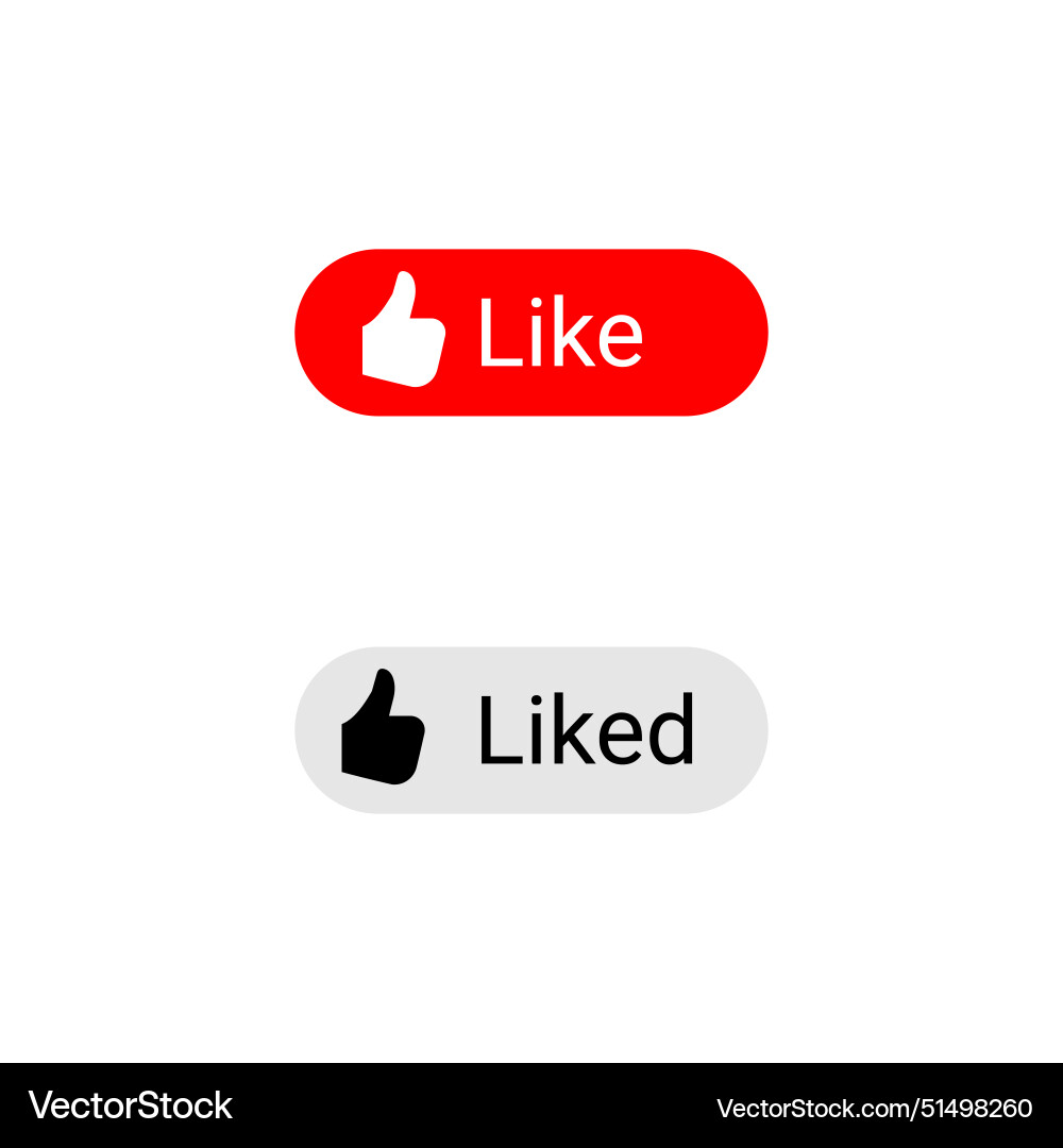 Modern and sleek like button design Modern and sleek like button design vector image